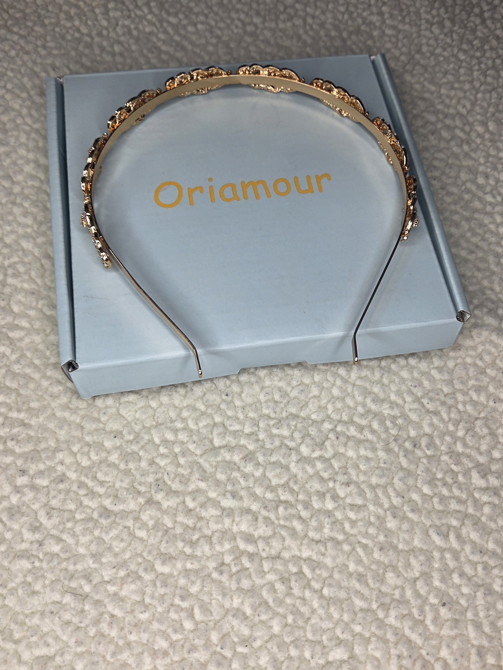 Oriamour Crystal Twisted Vine Headband in Rose Gold - Picture 3 of 6